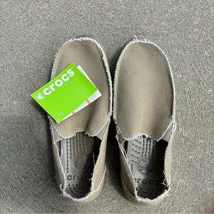 Size 10- Crocs Santa Cruz Croslite Men's Slip On Khaki